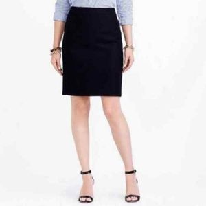 J. Crew Black Wool Pencil Skirt